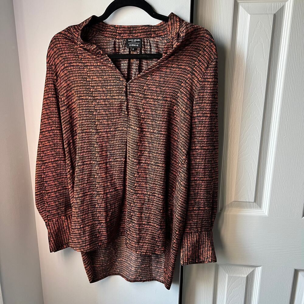 David Lerner x Evereve Bombay Stripes Long Sleeve Blouse - S